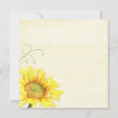 Invitation Fête des mariées de fleurs de soleil et de torrent (Dos)