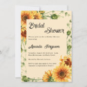 Invitation Fête des mariées de fleurs de tournesol (Devant)