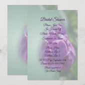 Invitation Fête des mariées de fleurs de tulipes violettes (Devant / Derrière)
