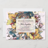 Invitation Fête des mariées de fleurs en gras unique (Devant)