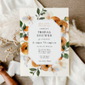 Invitation Fête des mariées de fleurs et de clémentines orang