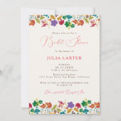 Invitation Fête des mariées de fleurs pourpre jaune de moutar (Devant)