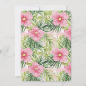 Invitation Fête des mariées de fleurs rose tropicale (Dos)