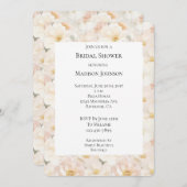 Invitation Fête des mariées de fleurs roses (Devant / Derrière)