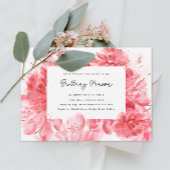 Invitation Fête des mariées de fleurs roses