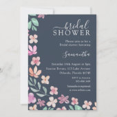 Invitation Fête des mariées de fleurs sauvages de l'aquarelle (Devant)