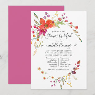 Invitation Fête des mariées de fleurs sauvages de printemps p