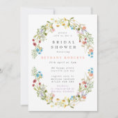 Invitation Fête des mariées de fleurs sauvages de printemps r (Devant)