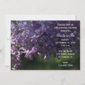 Invitation Fête des mariées de fleurs violettes Lilac (Devant)