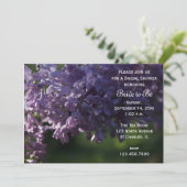 Invitation Fête des mariées de fleurs violettes Lilac (Debout devant)