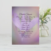 Invitation Fête des mariées de fleurs violettes pâles (Debout devant)