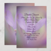 Invitation Fête des mariées de fleurs violettes pâles (Devant / Derrière)