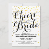 Invitation Fête des mariées de Foil Foil Confetti Blanc & Or (Devant)