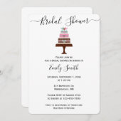 Invitation Fête des mariées de gâteau Mariage moderne (Devant / Derrière)