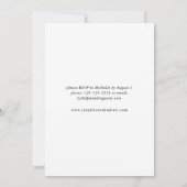 Invitation Fête des mariées de gâteau rose avec rose (Dos)