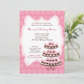 Invitation Fête des mariées de gâteau sucré 5x7 (Debout devant)