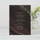 Invitation Fête des mariées de géoode métallique (Debout devant)