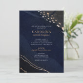 Invitation Fête des mariées de géoode métallique (Debout devant)