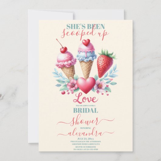 Invitation Fête des mariées de glace Boho (Devant)