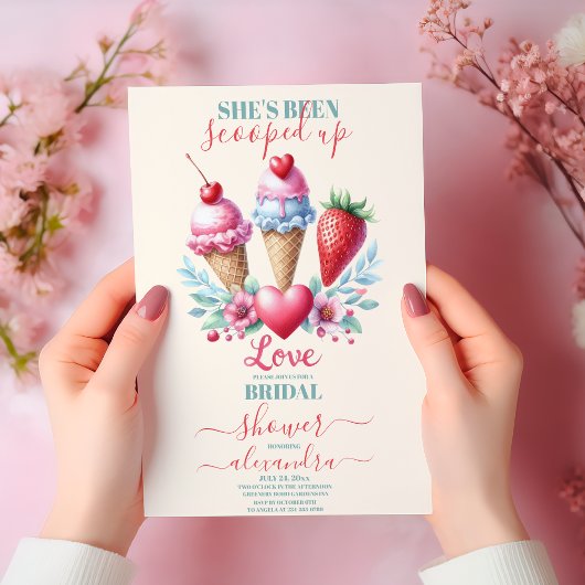 Invitation Fête des mariées de glace Boho