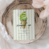 Invitation Fête des mariées de glace moderne Matcha