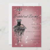 Invitation Fête des mariées de glamme d'Halloween beurrée et  (Devant)