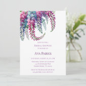 Invitation Fête des mariées de glycine violet et rose (Debout devant)