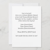 Invitation Fête des mariées de golf (Dos)