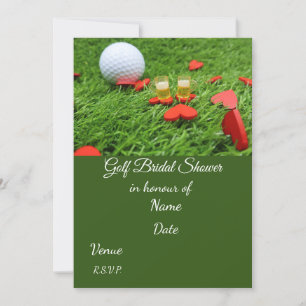 Invitation Fête des mariées de golf avec balle de golf Enregi