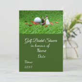 Invitation Fête des mariées de golf avec balle de golf Enregi (Debout devant)