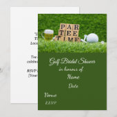 Invitation Fête des mariées de golf avec balle de golf Enregi (Devant / Derrière)