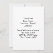 Invitation Fête des mariées de golf avec balle de golf Enregi (Dos)