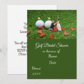 Invitation Fête des mariées de golf avec balle de golf Enregi (Devant / Derrière)