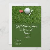 Invitation Fête des mariées de golf avec balle de golf Enregi (Devant)
