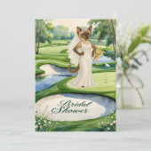 Invitation FÊTE DES MARIÉES de GOLF pour golfeur Amoureux des (Debout devant)