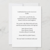 Invitation FÊTE DES MARIÉES de GOLF pour golfeur Amoureux des (Dos)