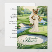 Invitation FÊTE DES MARIÉES de GOLF pour golfeur Amoureux des (Devant / Derrière)