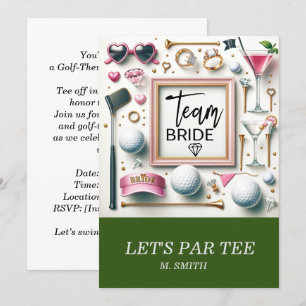 Invitation Fête des mariées de golf sur le thème du golf