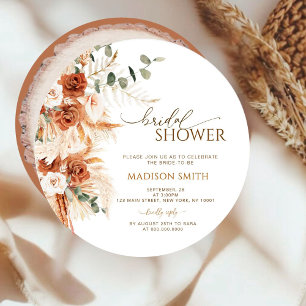 Invitation Fête des mariées de grains coupés en bois rustique