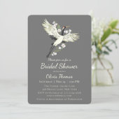 Invitation Fête des mariées de grue orientale chic (Debout devant)