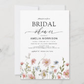 Invitation Fête des mariées de jardin bleu fleur sauvage Dust (Devant)