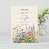 Invitation Fête des mariées de jardin botanique Fleur sauvage (Debout devant)