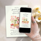 Invitation Fête des mariées de jardin de Brunch et Bubbly