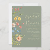 Invitation Fête des mariées de jardin de printemps floral élé (Devant)