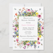 Invitation Fête des mariées de jardin Fleur sauvage été (Devant)