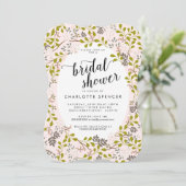 Invitation Fête des mariées de jardin fleuri de bois doux (Debout devant)