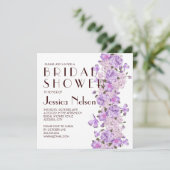 Invitation Fête des mariées de jardin fleuri de papillon (Debout devant)