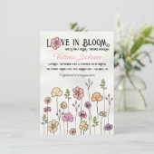 Invitation Fête des mariées de jardin fleuri fleur sauvage de (Debout devant)