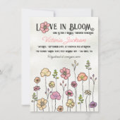 Invitation Fête des mariées de jardin fleuri fleur sauvage de (Devant)