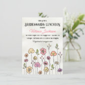 Invitation Fête des mariées de jardin fleuri fleur sauvage de (Debout devant)